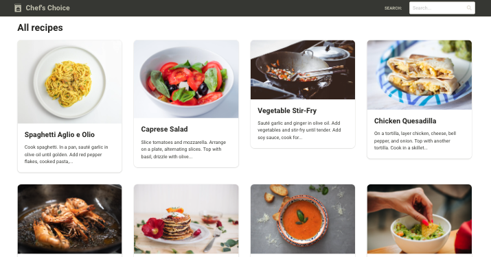 Chef's Choice site.